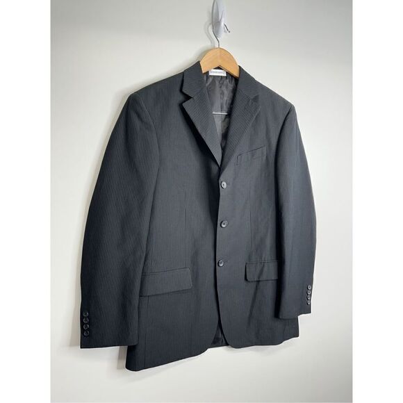 Geoffrey Beene Blazer Jacket Mens Gray Striped Size 38R - Picture 10 of 10